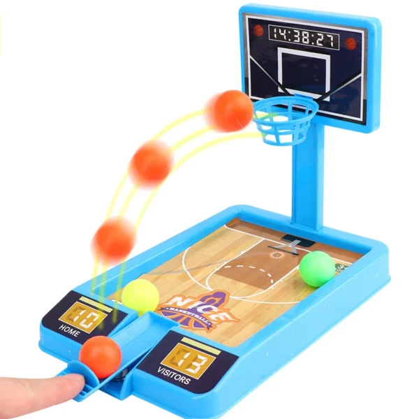 Juego de mesa mini baloncesto con canasta y pelotas