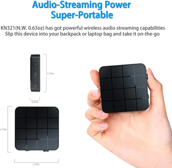 Transmisor Receptor Bluetooth KN319 2 en 1 Inalámbrico - Image 25