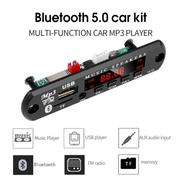 Módulo de audio Bluetooth para mejorar tu sistema de sonido.