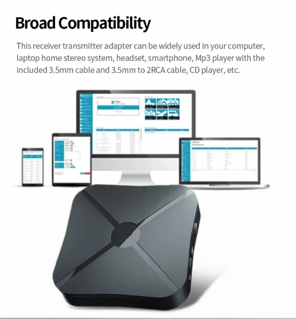 Transmisor Receptor Bluetooth KN319 2 en 1 Inalámbrico - Image 5